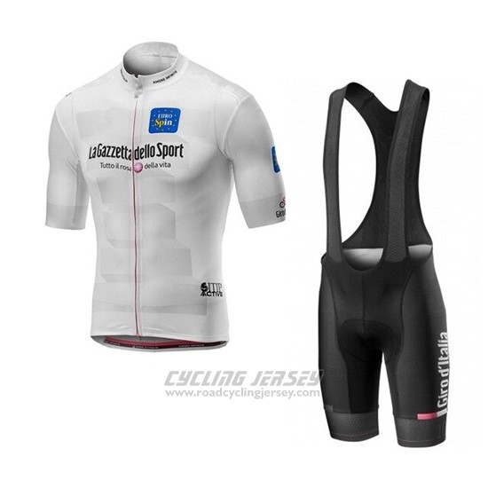 2019 Cycling Jersey Giro D'italy White Short Sleeve and Bib Short